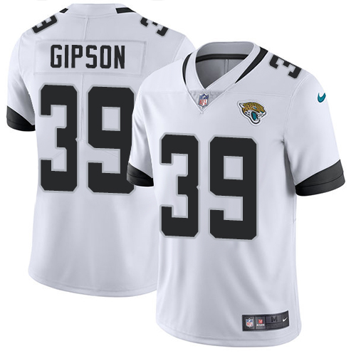 Nike Jaguars #39 Tashaun Gipson White Men's Stitched NFL Vapor Untouchable Limited Jersey